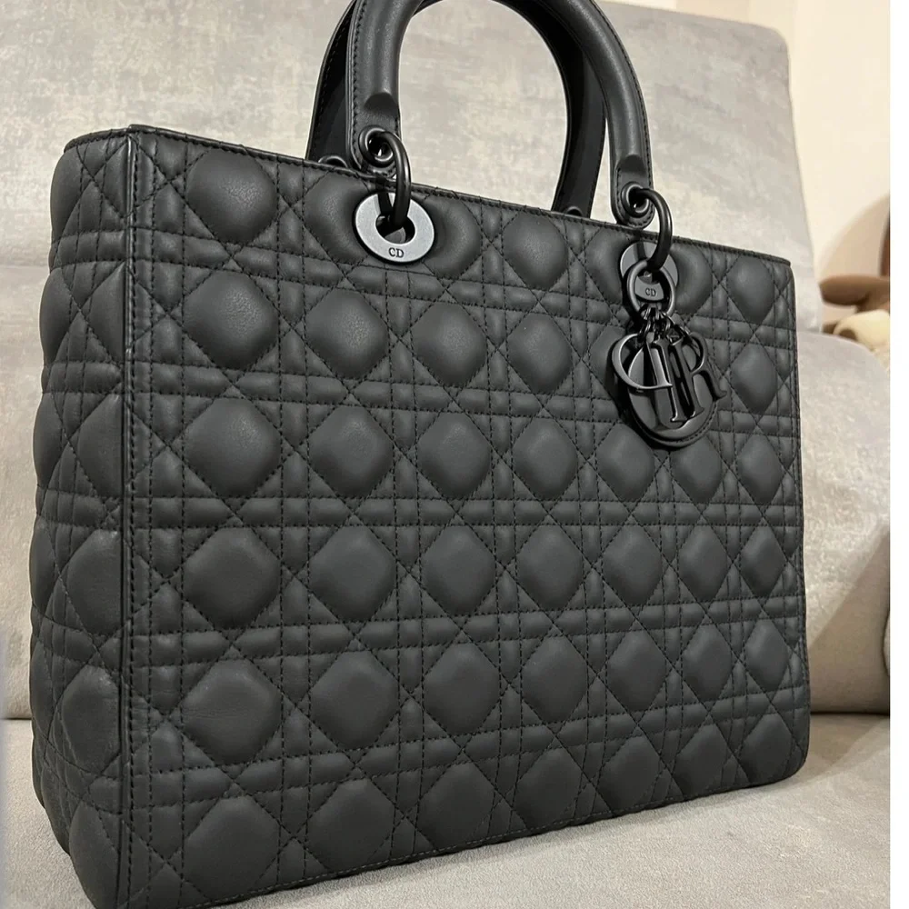 Lady Dior Large Ultra Matte Black - Picture 2 of 9